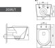 Миниатюра изображения товара Унитаз подвесной Grado GD-W203T (с сиденьем)