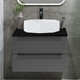 Миниатюра изображения товара Тумба под умывальник Runo Орлеан 70 (подвесная, серый/черный)