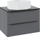 Миниатюра изображения товара Тумба под умывальник Runo Орлеан 70 (подвесная, серый/черный)