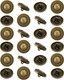 Миниатюра изображения товара Набор пуговиц Sentex MN-27 17мм / MN-27-17 (24шт, бронза)
