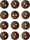 Миниатюра изображения товара Набор пуговиц Sentex P-001-11.5/2 (12шт, коричневый)
