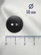 Миниатюра изображения товара Набор пуговиц Sentex P-002-18/2 (12шт, черный матовый )