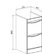 Миниатюра изображения товара Тумба под умывальник Runo Орион 45 2 ящика (напольная, белый)