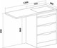 Миниатюра изображения товара Тумба под умывальник Runo Орион 60 3 ящика (напольная, белый)
