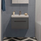 Миниатюра изображения товара Тумба под умывальник Runo Парма 60 (подвесная, графит)