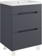 Миниатюра изображения товара Тумба под умывальник Runo Парма 60 2 ящика (напольная, графит)