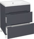 Миниатюра изображения товара Тумба под умывальник Runo Парма 60 2 ящика (напольная, графит)