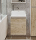 Миниатюра изображения товара Тумба под умывальник Runo Бари 40 (подвесная, крафт дуб)
