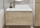 Миниатюра изображения товара Тумба под умывальник Runo Бари 80 (подвесная, крафт дуб)