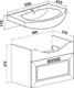 Миниатюра изображения товара Тумба под умывальник Runo Монро 55 (подвесная)