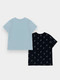 Миниатюра изображения товара Комплект футболок детских Mark Formelle 113379-2 (р.116-60, голубая дымка/пальмы на темно-синем)
