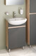 Миниатюра изображения товара Тумба под умывальник Runo Лада 40 (напольная, дуб/графит)