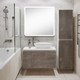 Миниатюра изображения товара Шкаф-пенал для ванной Runo Бари (подвесной, железный камень)