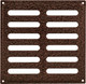 Миниатюра изображения товара Решетка вентиляционная Нора-М 200x200 с заслонкой (кожа/медь)