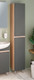 Миниатюра изображения товара Шкаф-пенал для ванной Runo Лада (напольный, дуб/графит)