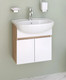 Миниатюра изображения товара Тумба под умывальник Runo Лада 60 (подвесная, блэквуд/белый)