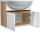 Миниатюра изображения товара Тумба под умывальник Runo Лада 60 (подвесная, блэквуд/белый)