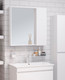 Миниатюра изображения товара Шкаф с зеркалом для ванной Runo Манхэттен 75 (белый)