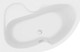 Миниатюра изображения товара Ванна акриловая Bonito Home Arizona 150x105 L / BH-AR-102-150L/Su+BH-AR-150L (с ножками и экраном)