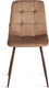 Миниатюра изображения товара Набор стульев Tetchair Chilly велюр/металл (2шт, коричневый/орех)