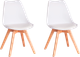 Миниатюра изображения товара Набор стульев Tetchair Tulip дерево/пластик/экокожа (2шт, белый)