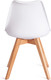 Миниатюра изображения товара Набор стульев Tetchair Tulip дерево/пластик/экокожа (2шт, белый)