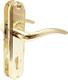 Миниатюра изображения товара Ручка дверная Аллюр 132-1 61.5мм GP (латунь)