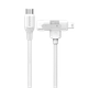 Миниатюра изображения товара Кабель Momax 1-Link Flow Duo 2в1 / DL56W (1.5м, белый)