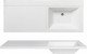 Миниатюра изображения товара Умывальник Runo Гамма 120 лайт с левым крылом (белый)