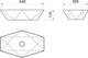 Миниатюра изображения товара Умывальник Runo Poligono 64x40