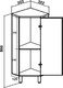 Миниатюра изображения товара Тумба для ванной Runo 30 угловой правый (напольный)