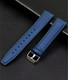 Миниатюра изображения товара Ремешок для умных часов Rumi Comfort с силиконовой подкладкой 22мм (синий/черный)