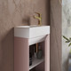 Миниатюра изображения товара Тумба с умывальником Lauter Amelia 40 (пудрово-розовый п/мат)