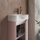 Миниатюра изображения товара Тумба с умывальником Lauter Из искусственного мрамора Amelia 40 (пудрово-розовый п/мат)