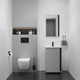 Миниатюра изображения товара Тумба с умывальником Lauter Nika 49 (шиншилловый серый/черный)