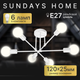 Миниатюра изображения товара Люстра Sundays Home KR-24 / 6204 (c лампами Е27 12W 4100K / 23222 6шт)