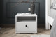 Миниатюра изображения товара Прикроватная тумба Bravo Мебель Оскар 1 ящик без надстройки (белый снег/белый)
