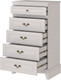 Миниатюра изображения товара Комод Bravo Мебель Лорето 5 ящиков (персидский жемчуг/лак льняной)