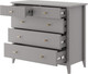 Миниатюра изображения товара Комод Bravo Мебель Никеа 5 ящиков (серый шифер/лак антрацит)