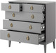 Миниатюра изображения товара Комод Bravo Мебель Фарго 5 ящ. (серый шифер/лак антрацит)