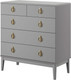 Миниатюра изображения товара Комод Bravo Мебель Фарго 5 ящ. (серый шифер/лак антрацит)