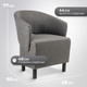 Миниатюра изображения товара Кресло мягкое Mio Tesoro Мажор-2 (Lux 06 серый)