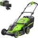 Миниатюра изображения товара Газонокосилка аккумуляторная Greenworks GD40LM411 40V 41см / 2521007UG (c АКБ 5Ач и ЗУ)