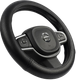 Миниатюра изображения товара Оплетка на руль Migas 2 шва Гладкая р. 37-39 / 002 (экокожа, черный)