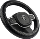 Миниатюра изображения товара Оплетка на руль Migas 1 шов Тисненая Коса р. 37-39 / 007 (экокожа, черный)