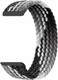 Миниатюра изображения товара Ремешок для умных часов Rumi Solo Loop 20мм 145мм без застежки (черный/белый)