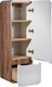 Миниатюра изображения товара Шкаф-полупенал для ванной Runo Ницца 35 правый (подвесной, темное дерево/белый)