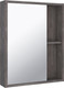Миниатюра изображения товара Шкаф с зеркалом для ванной Runo Эко 52 (железный камень)