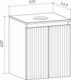 Миниатюра изображения товара Тумба под умывальник Runo Соренто 50 вертикаль (подвесная, белый)