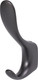 Миниатюра изображения товара Крючок для одежды AKS Roma двухрожковый (графит)